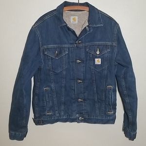 Carhartt Fleece Lined Denim Trucker Jacket - M